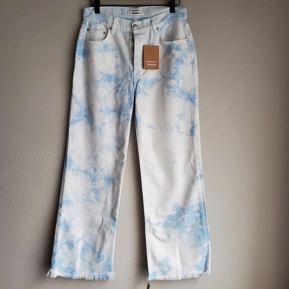 Reformation Fawcett in Tie Dye size 28 NWT - Picture 4 of 9